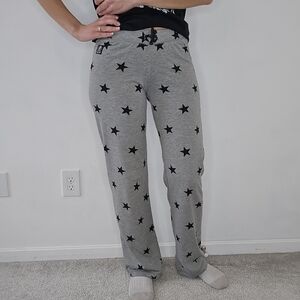Red White Blue Apparel Gray Star Print Lounge Pants Size Medium